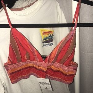 Stripped Cropped Cami with Tags